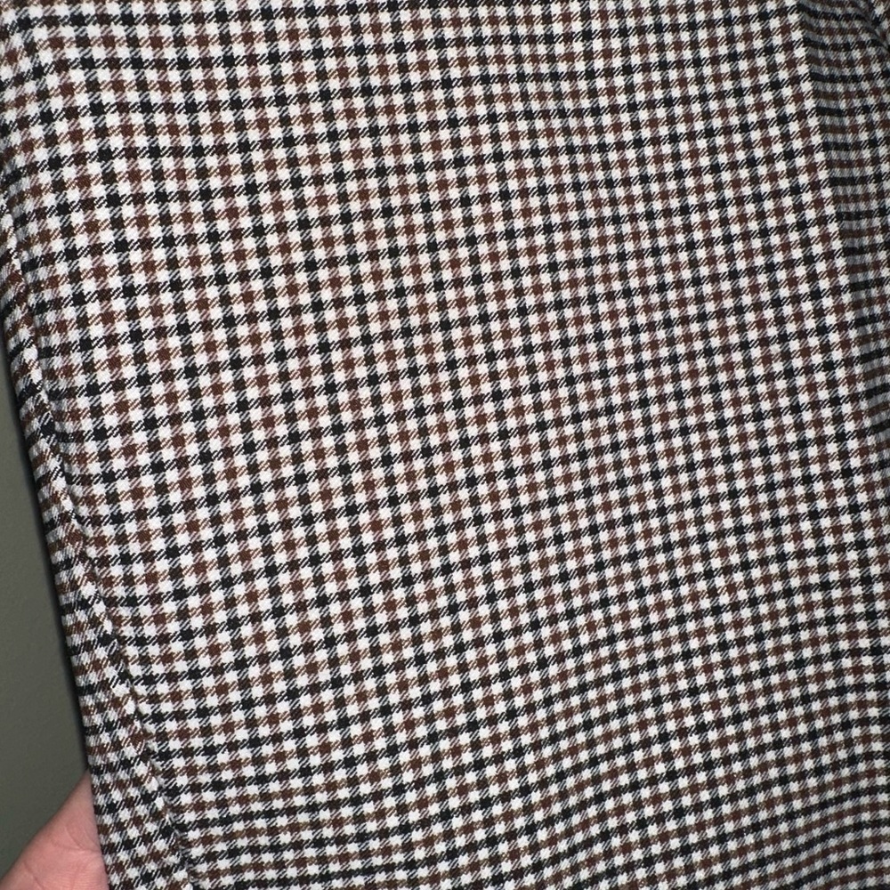 Tommy Hilfiger Brown and White Checkered Pants - Picture 7 of 7
